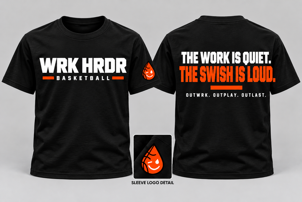 WRK HRDR Basketball "The Swish is Loud" Tee - Adult & Kids