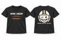 Kids WRK HRDR Football Helmet Drop Tee
