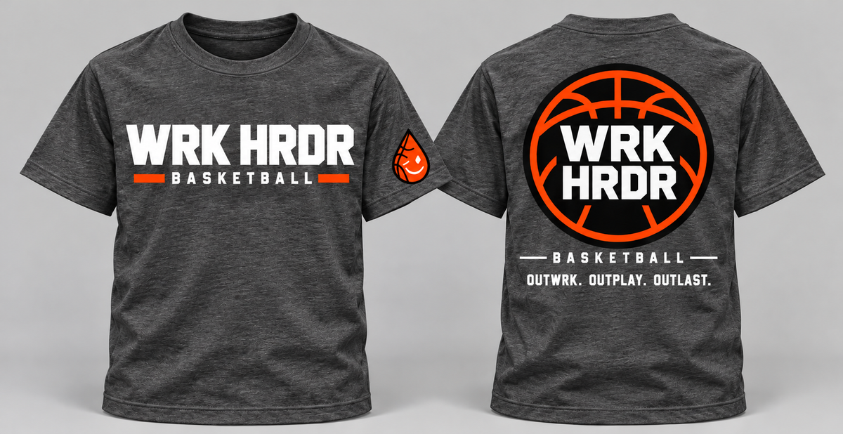 WRK HRDR Basketball Tee - Adults & Kids