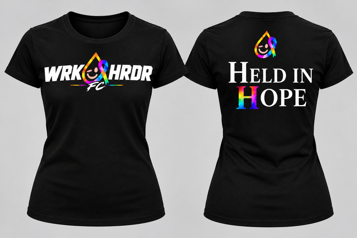 WRK HRDR FC "Held in Hope" Tee - Adults & Kids
