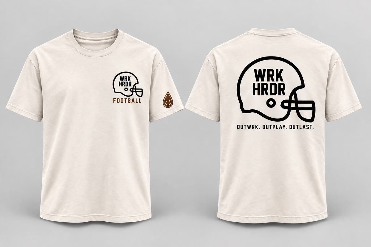 WRK HRDR Football Everyday Tee
