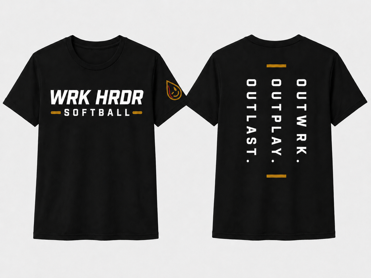 WRK HRDR Softball Everyday Tee (Kids and Adults)