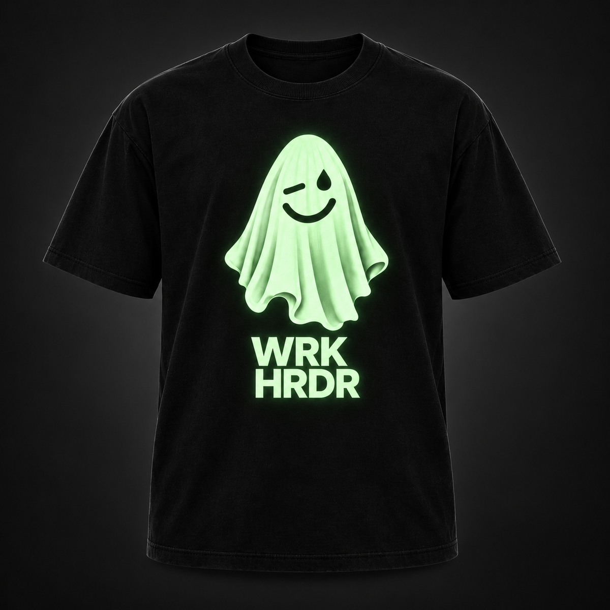 WRK HRDR Never Ghost On The Wrk! Glow in Dark Tee (Adults and Kids)
