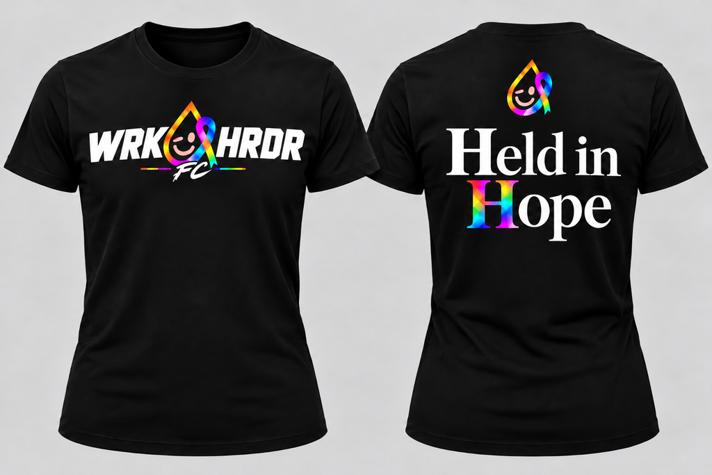 WRK HRDR FC "Held in Hope" Tee - Adults & Kids