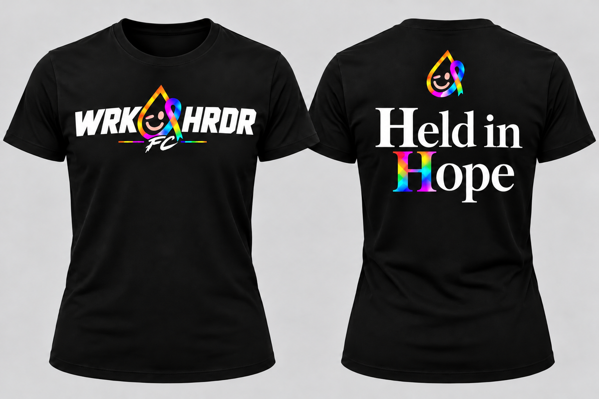WRK HRDR FC "Held in Hope" Tee - Adults & Kids