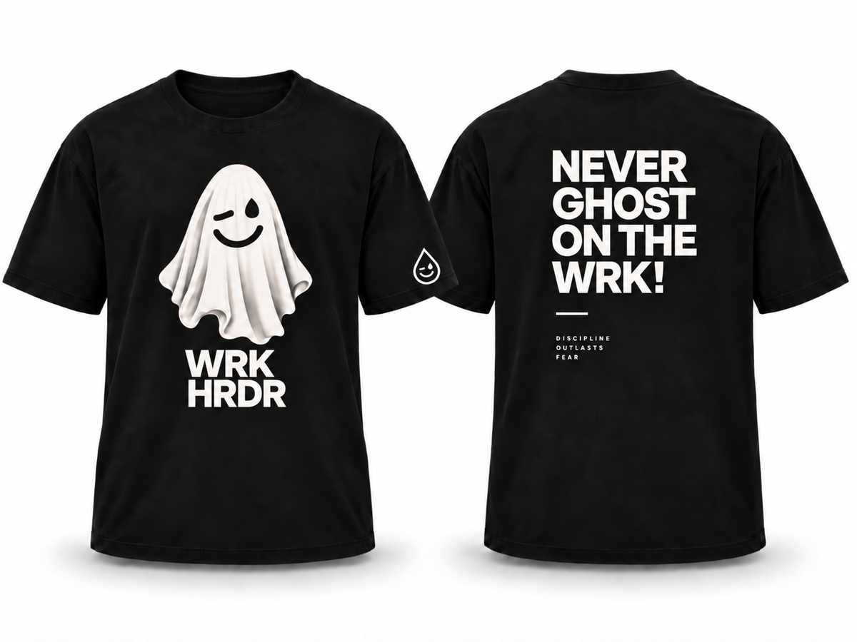 WRK HRDR Never Ghost On The Wrk! Glow in Dark Tee (Adults and Kids)