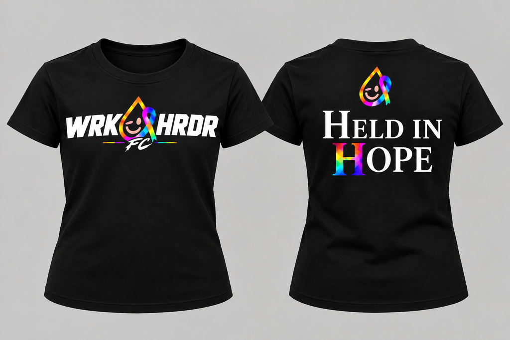 WRK HRDR FC "Held in Hope" Tee - Adults & Kids