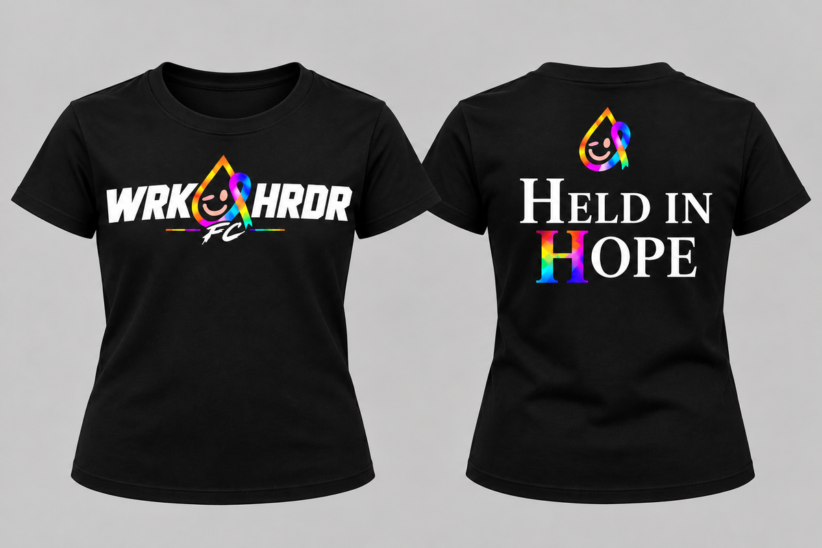 WRK HRDR FC "Held in Hope" Tee - Adults & Kids