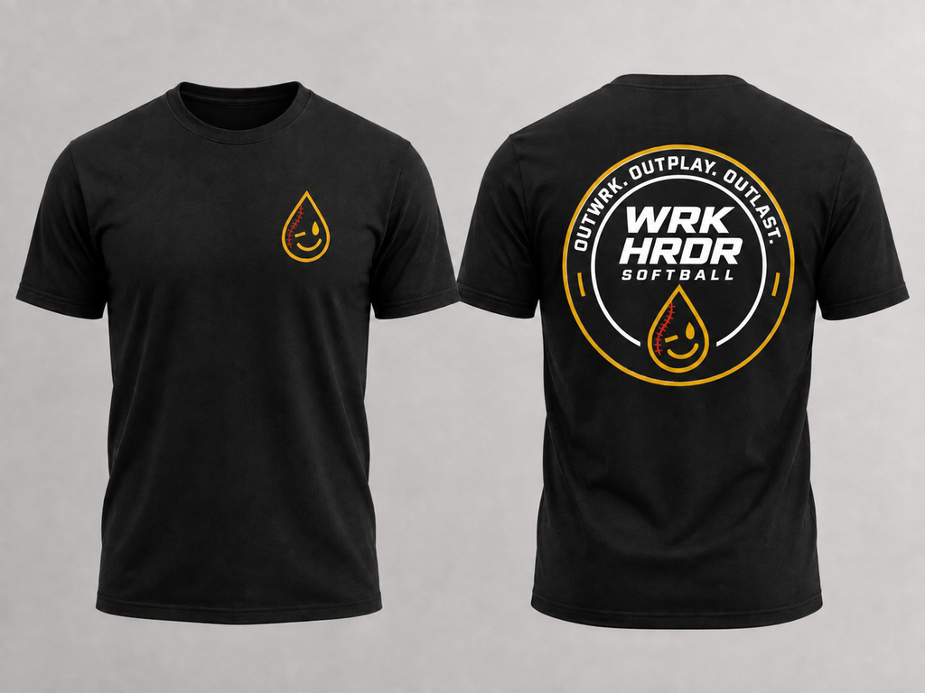 WRK HRDR "Softball Drop" Tee (Kids and Adults)