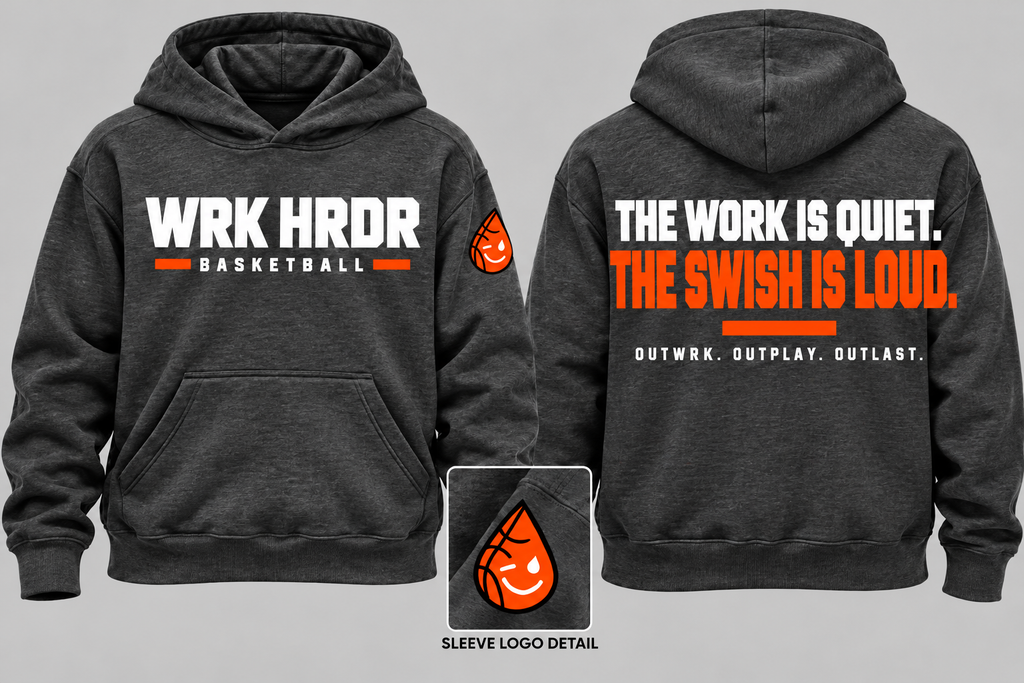 WRK HRDR Basketball "The Swish is Loud" Hoodie - Adults and Kids