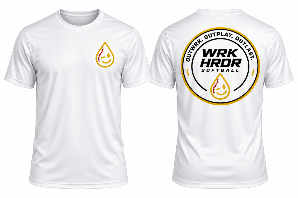 WRK HRDR "Softball Drop" Tee (Kids and Adults)