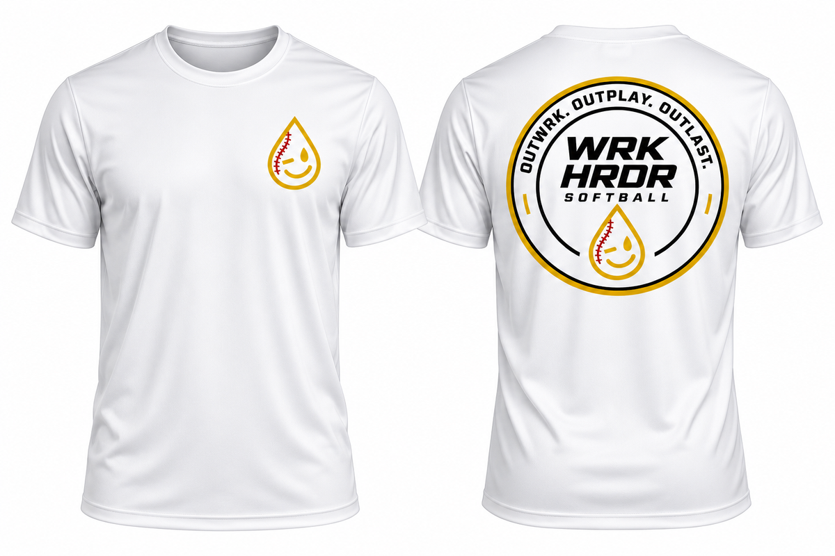 WRK HRDR "Softball Drop" Tee (Kids and Adults)