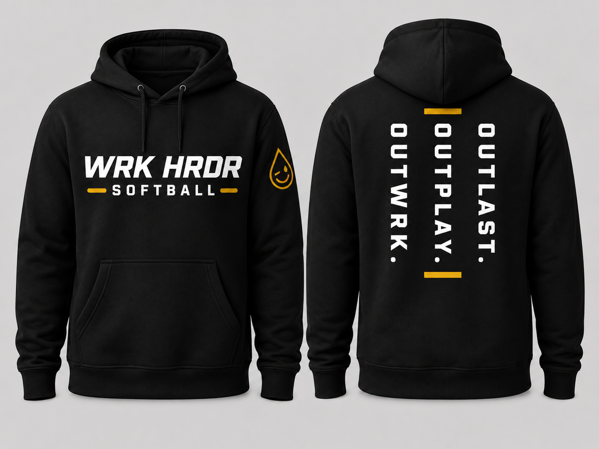 WRK HRDR Softball Hoodie (Kids and Adults)