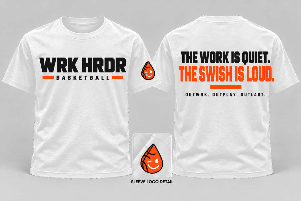 WRK HRDR Basketball "The Swish is Loud" Tee - Adult & Kids